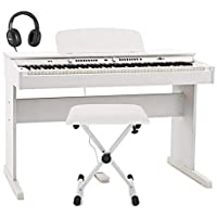 Los mejores  - Set de Piano Digital DP-6 de Gear4music + Accesorios Blanco